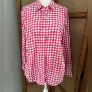 Vineyard vines checkered button up blouse